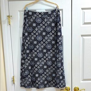 Talbots Bandana Print Pull-on Maxi Skirt